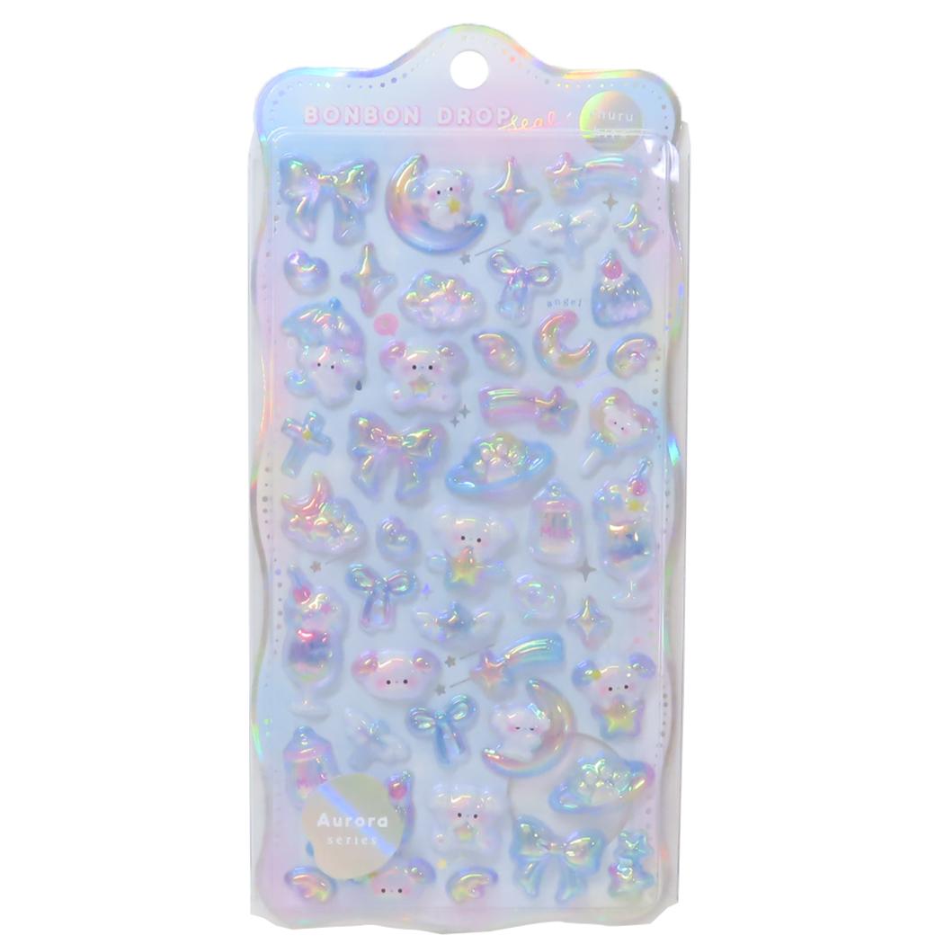 【お一人様5つまで】シールシート ボンボンドロップシール オーロラ オーロラ わんわんボンボン クーリア デコシール 手帳 お手紙 かわいい グッズ メール便可 シネマコレクションのサムネイル