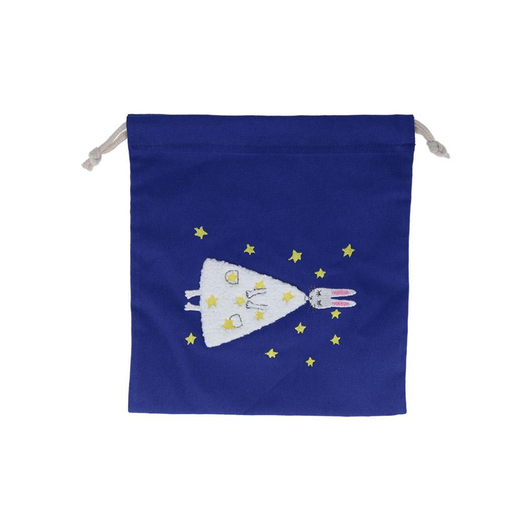 わたしのワンピース 巾着袋 サガラ刺繍巾着 星 サンスター文具 にしまき かやこ 小物入れ 収納 グッズ メール便可 シネマコレクション