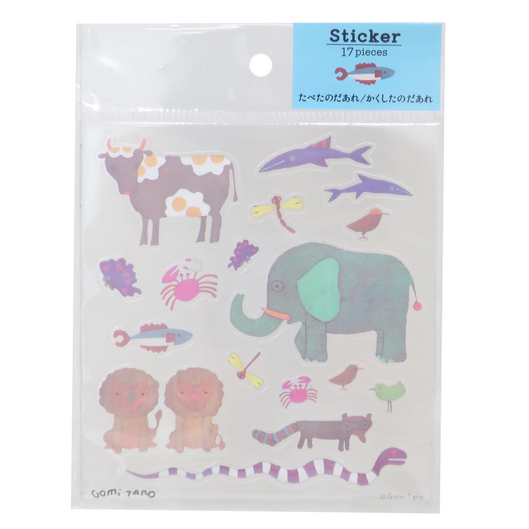 五味太郎 シールシート 透明シール どうぶつ 学研ステイフル 手帳デコ デコシール 絵本キャラクター グッズ メール便可 シネマコレクションのサムネイル