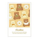 ROKKAKU x cafe teddy POSTCARD ポストカード 1枚入り クッキー フタバ テディベア 箔押し メッセージカード グッズ メール便可 シネマコレクション
