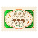 ROKKAKU x オビワン POSTCARD 切手型ポストカード 1枚入り バニーズ フタバ レトロ 箔押し メッセージカード グッズ メール便可 シネマコレ...