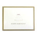 ROKKAKU Birthday Card グリーティングカード ミニカードセット 1セット入り ケーキ フタバ 箔押し 誕生日 メッセージカード カード&封筒...