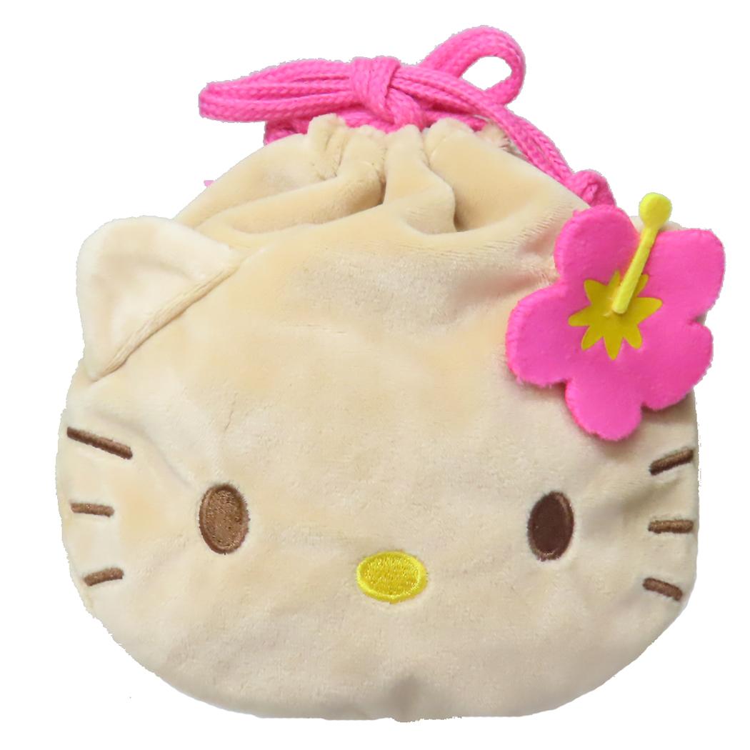 ハローキティ 巾着袋 ぬいぐるみ巾着 ひやけ サンリオ ティーズファクトリー 小物入れ キャラクター グ..