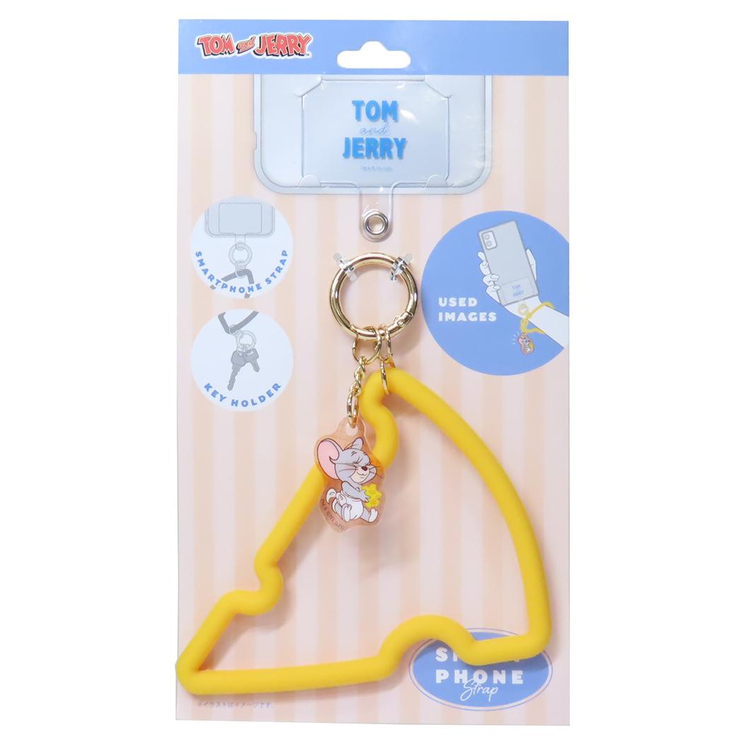 トムとジェリー スマホアクセ チーズ型スマホストラップ TF ワーナーブラザース ティーズファクトリー かわいい キャラクター グッズ メール便可 シネマコレクション