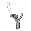 Cat's initial ネコのイニシャルシリーズ キーリング 猫のイニシャルキーリング Y ねこ デコレ 反射板 キーホルダー かわいい グッズ メール便可...