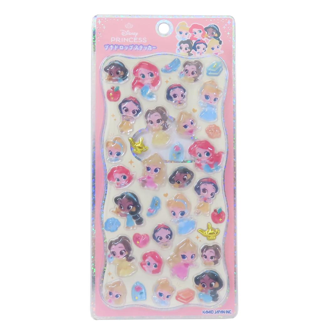 【12月は毎日ポイント10倍！】ディズニープリンセス シールシート プチドロップステッカー ディズニー カミオジャパン デコシール デコレーション キャラクター グッズ メール便可 シネマコレクションのサムネイル