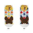 くまのがっこう 女性用靴下 レディースソックス フラワー ナカジマ かわいい 絵本キャラクター グッズ メール便可 シネマコレクション