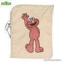 セサミストリート 平ポーチ ミニフラットポーチ SESAME STREET EMBROIDERY ベージュ エフエービージャパン 小物入れ コスメポーチ エルモ キャラクター グッズ メール便可 シネマコレクション
