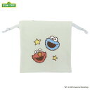 セサミストリート 巾着袋 巾着ポーチ SESAME STREET EMBROIDERY グレー エフエービージャパン 小物入れ キャラクター グッズ メール便可...