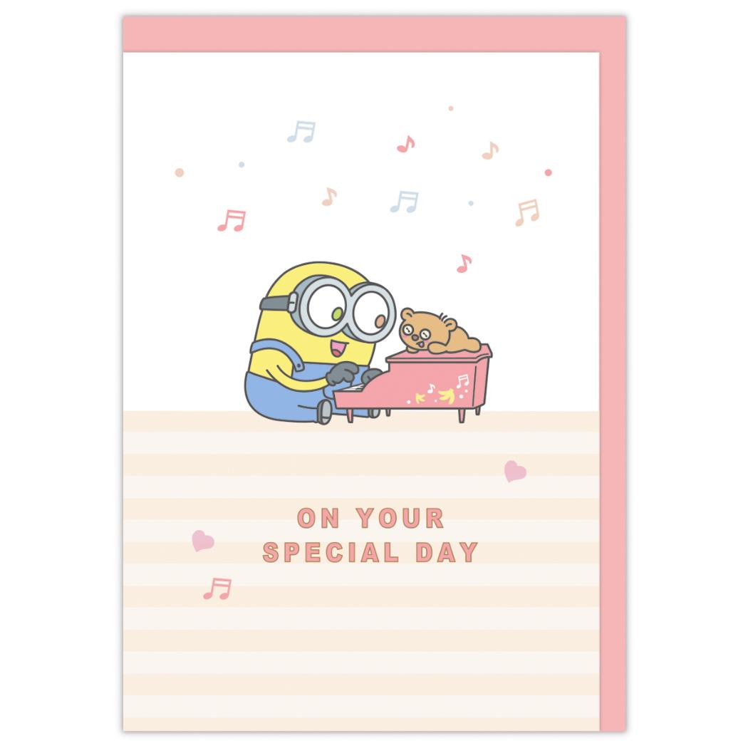 【12月は毎日ポイント10倍!】ミニオンズ グリーティングカード 誕生お祝い オルゴール MNボブ&ティム ユニバーサル映画 日本ホールマーク バースデーカード...