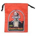 CHUCKY チャッキー 巾着袋 リボン巾着 レッド スモールプラネット きんちゃくポーチ 小物入れ 映画キャラクター グッズ メール便可 シネマコレクション
