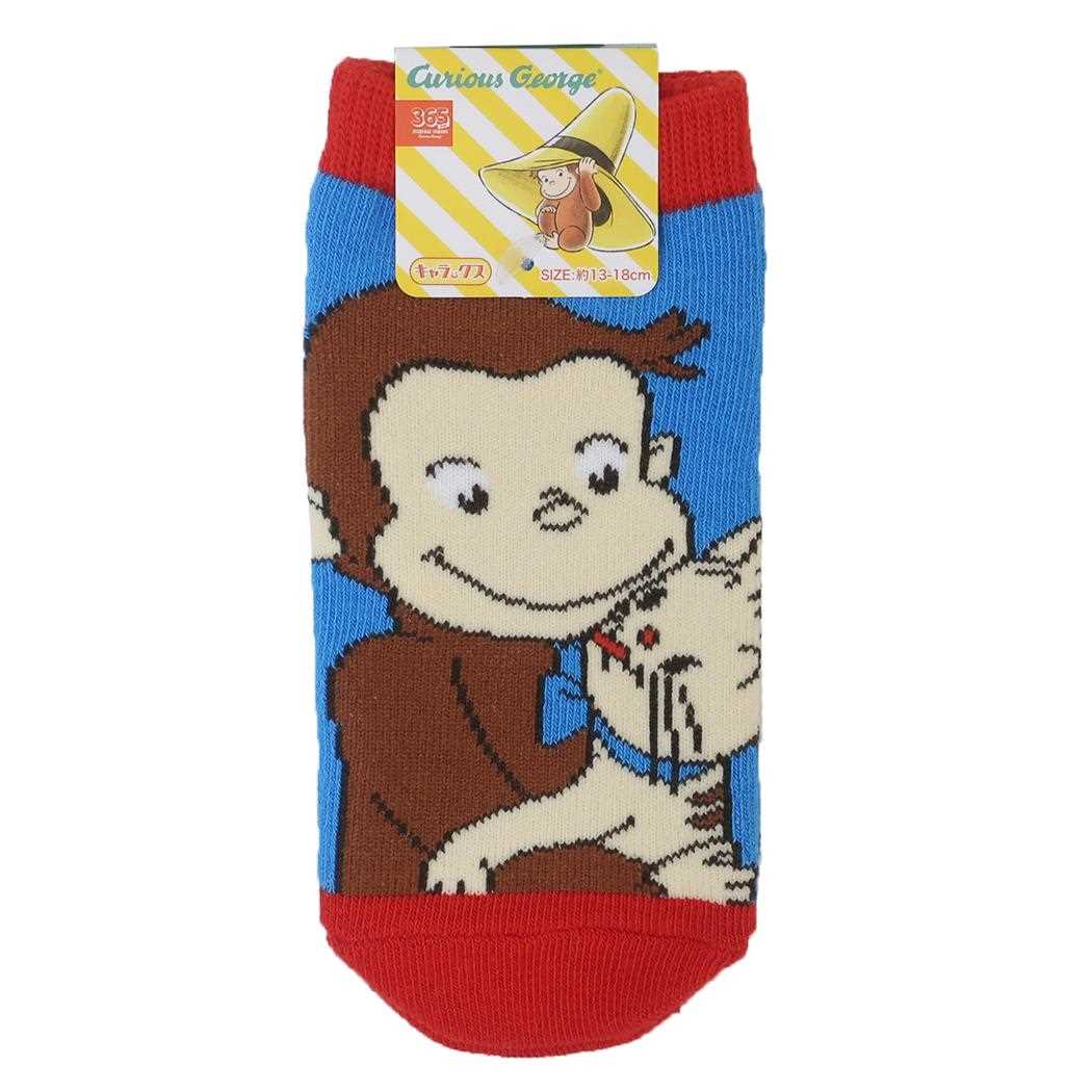 おさるのジョージ 子供用靴下 キッズソックス ニョッキ スモールプラネット キャラックス 子ども 絵本キャラクター グッズ メール便可 シネマコレクション