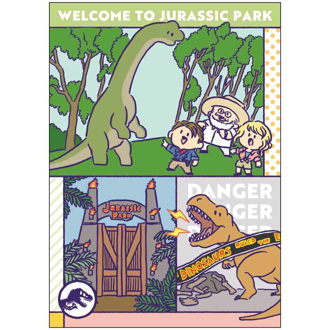 【ポイント10倍 & クーポン！】ジュラシックワールド メモ帳 パタパタメモ 恐竜 インロック コレクション文具 映画キャラクター グッズ メール便可 シネマコレクションのサムネイル