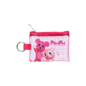 PostPet ミニポーチ クリアミニポーチ モモ&コモモ サンスター文具 小物入れ キャラクター グッズ メール便可 シネマコレクション