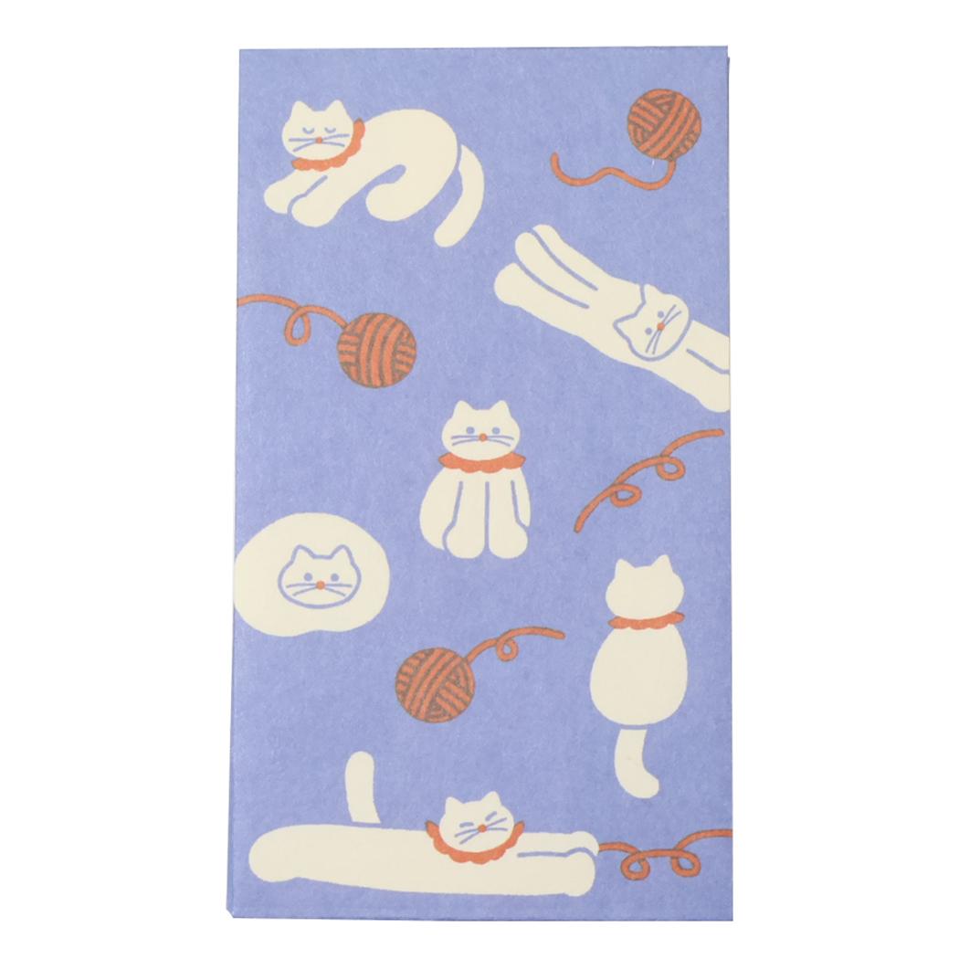 【ポイント10倍！】伊予和紙ふわり ぽち袋 和紙ポチ袋5枚セット 毛糸ねこ フロンティア お年玉袋 ミニ..