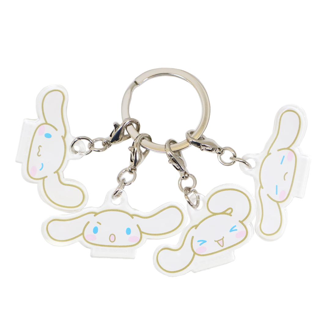 【12月は毎日ポイント10倍！】シナモロール キーリング 4連アクリルキーホルダー フェイス サンリオ マ..