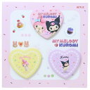 マイメロディ&クロミ 缶バッジ ハート型カンバッジ3個セット Netflix サンリオ ワタナベ コレクション雑貨 キャラクター グッズ メール便可 シネマコレ...
