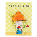 【12月は毎日ポイント10倍!】水森亜土 クリップ アクリルクリップ ぼうし カミオジャパン 事務用品 ダイカットクリップ キャラクター グッズ メール便可 シ...