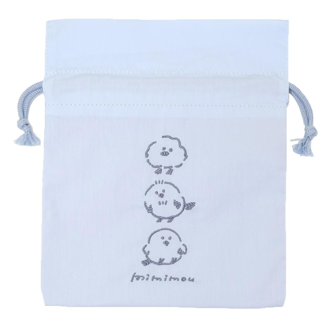 ミミムー きんちゃくポーチ 巾着 シマエナガ クーリア 小物入れ かわいい グッズ メール便可 シネマコ..