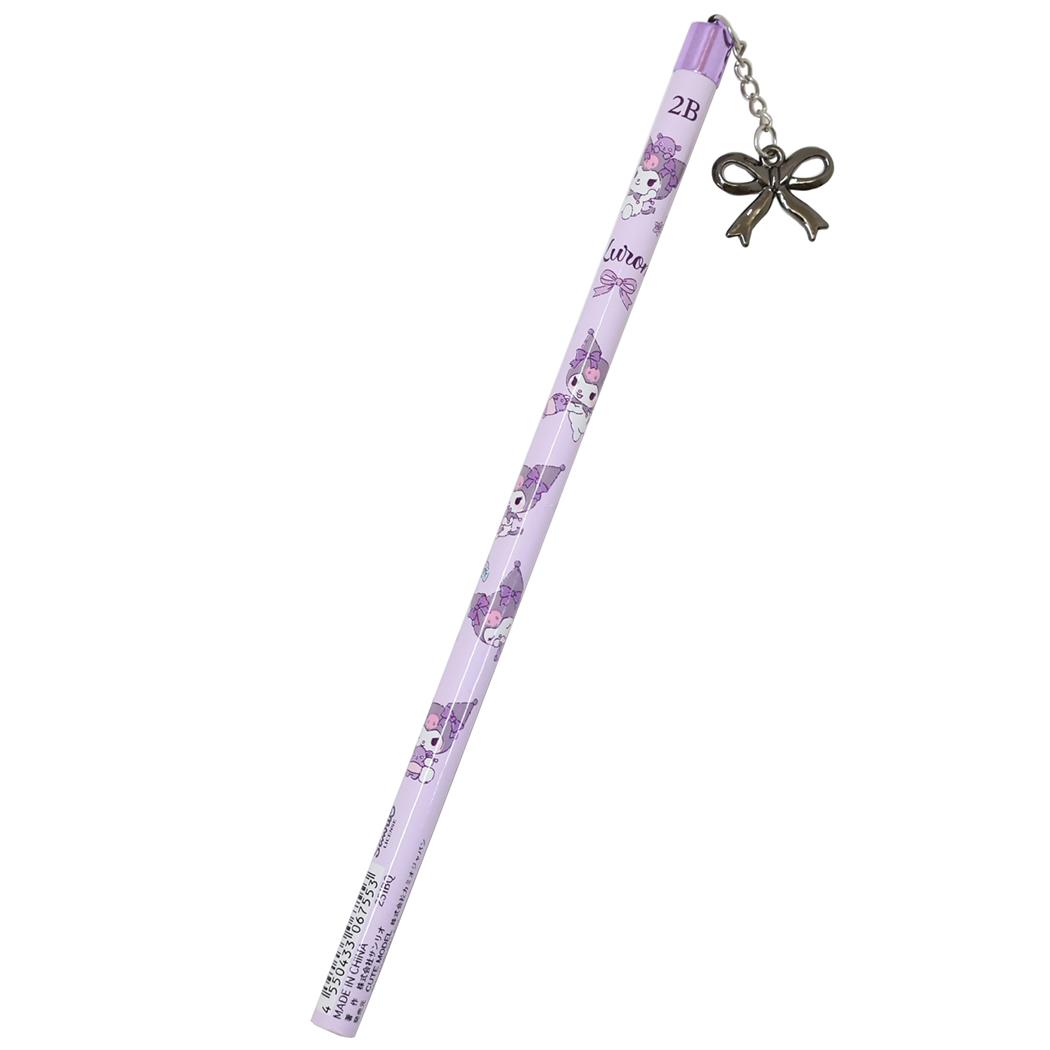 クロミ えんぴつ リボンチャーム鉛筆2B ふわふわリボン サンリオ カミオジャパン 新学期準備文具 キャ..