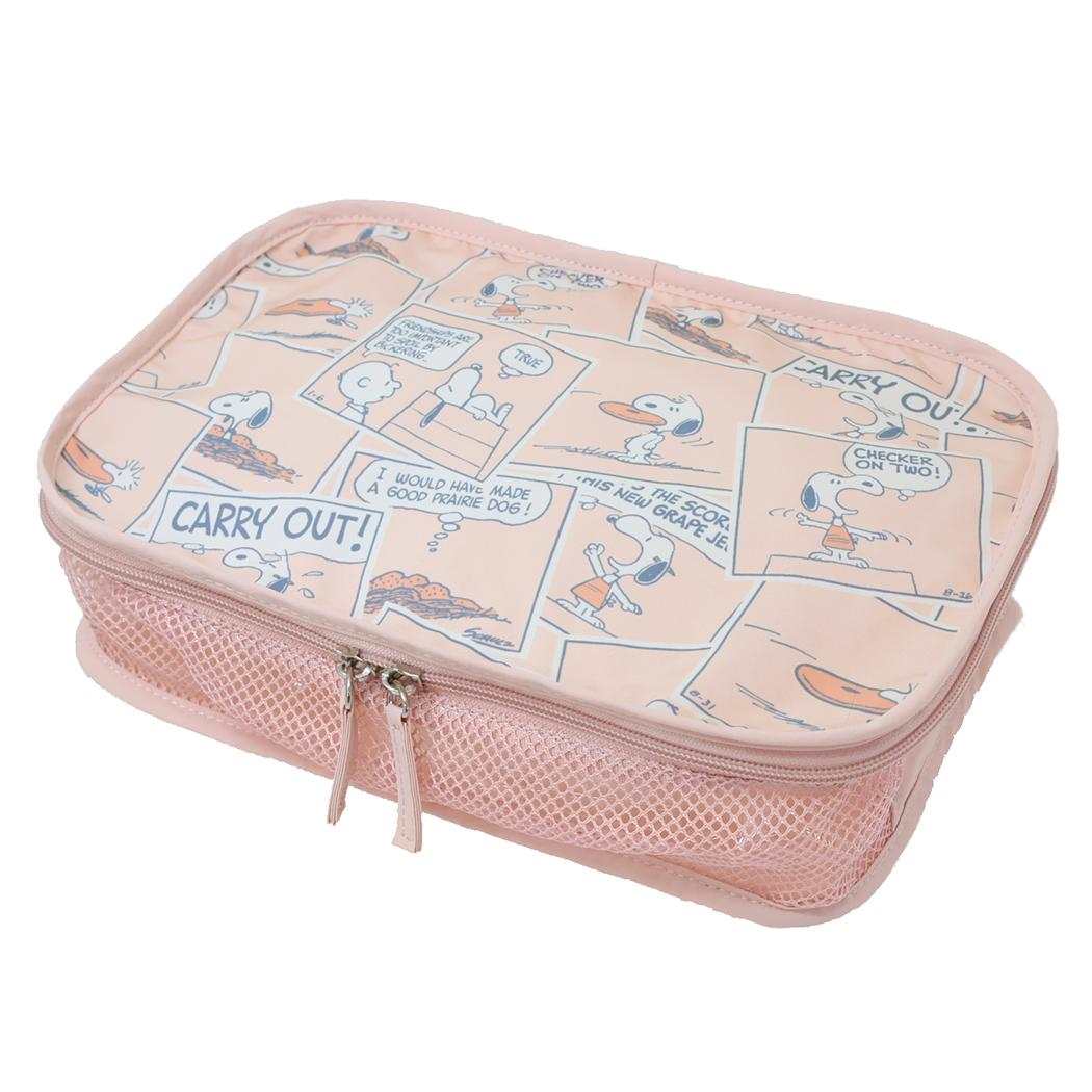 スヌーピー トラベルポーチ 収納ポーチ S コミックトラベル PK ピーナッツ マリモクラフト 旅行 整理 ..