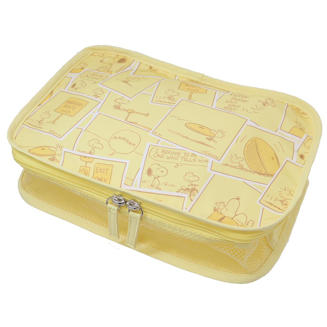 スヌーピー トラベルポーチ 収納ポーチ S コミックトラベル YE ピーナッツ マリモクラフト 旅行 整理 ..