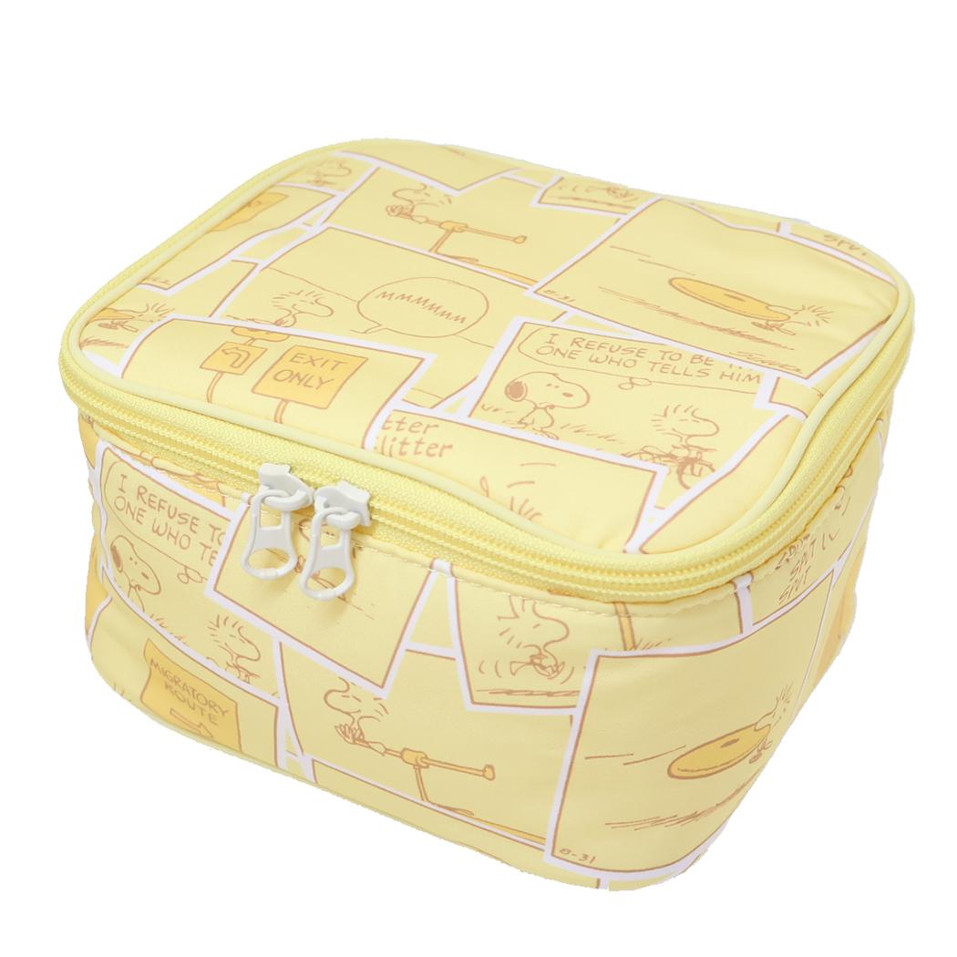 スヌーピー トラベルポーチ 畳めるポーチ コミックトラベル YE ピーナッツ マリモクラフト 旅行 整理 ..