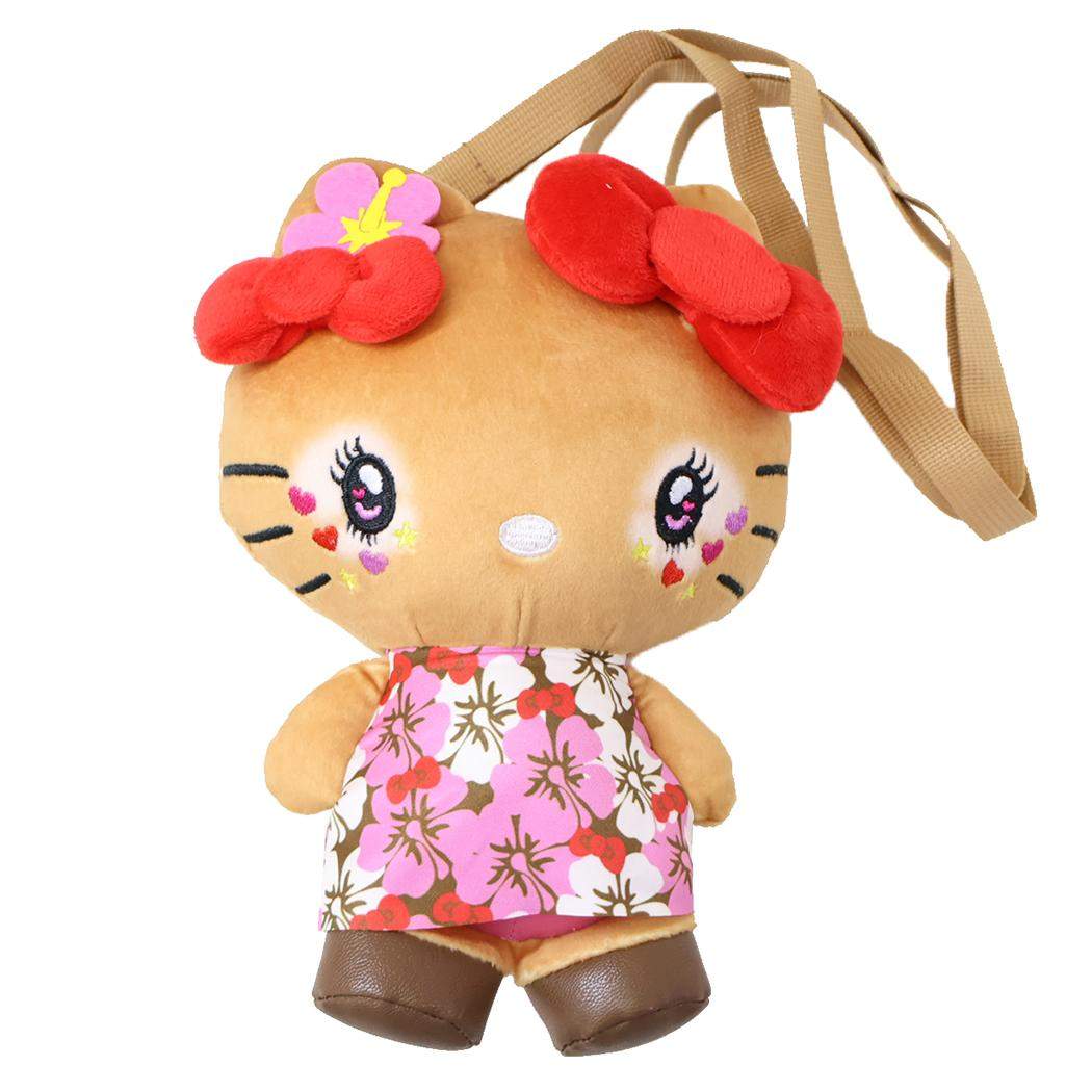 ハローキティ ショルダーバッグ コギャルマスコットミニショルダー 平成レトロ コギャルシリーズ ハイビスカス柄 サンリオ ヤスダ通商 プレゼント キャラクター ...