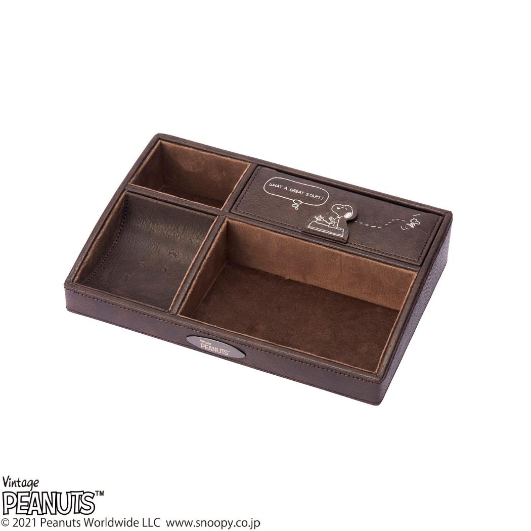 【12月は毎日ポイント10倍！】スヌーピー 卓上収納 オーバーナイター ブラウン ピーナッツ 茶谷産業 マ..