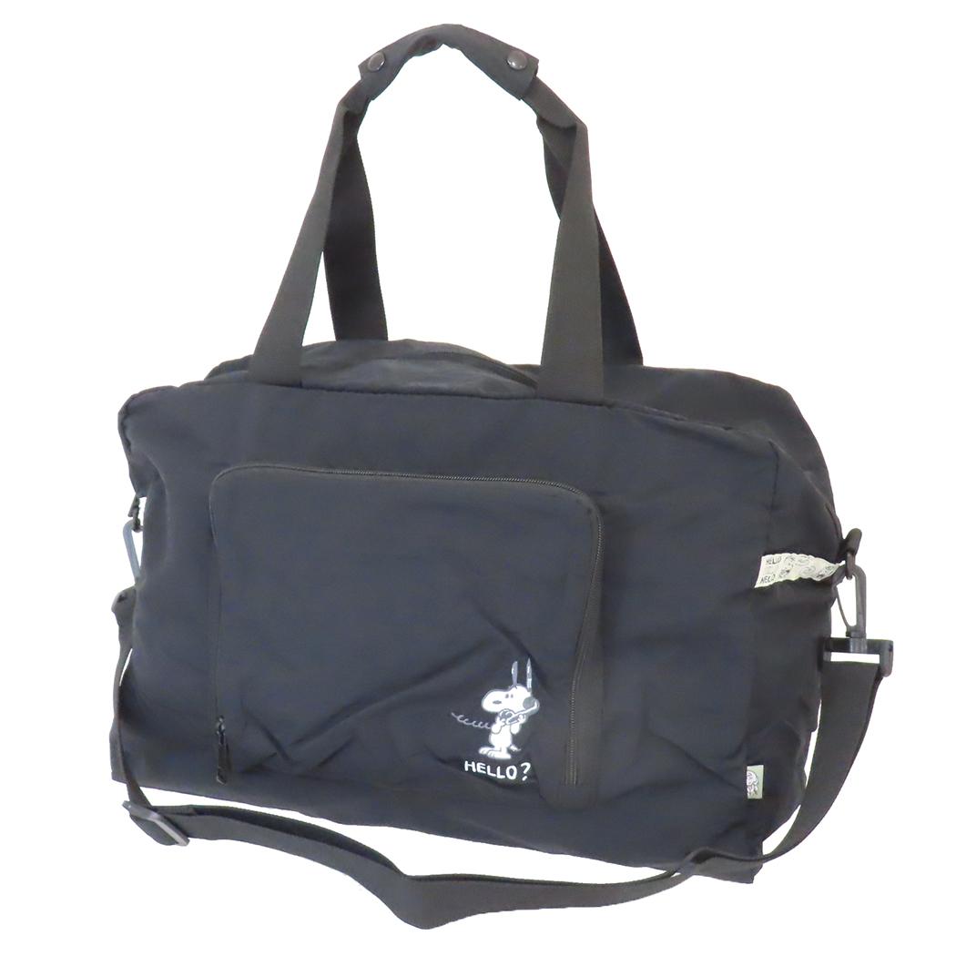 スヌーピー 旅行かばん パッカブルボストン VINTAGE BK ピーナッツ マリモクラフト 大容量バッグ トラベル キャラクター グッズ シネマコレクション