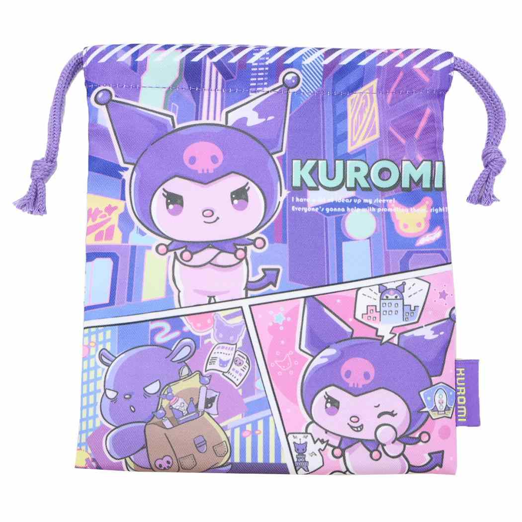 クロミ 巾着袋 きんちゃくポーチ コミック サンリオ ジェイズプランニング 新学期準備雑貨 小物入れ キ..