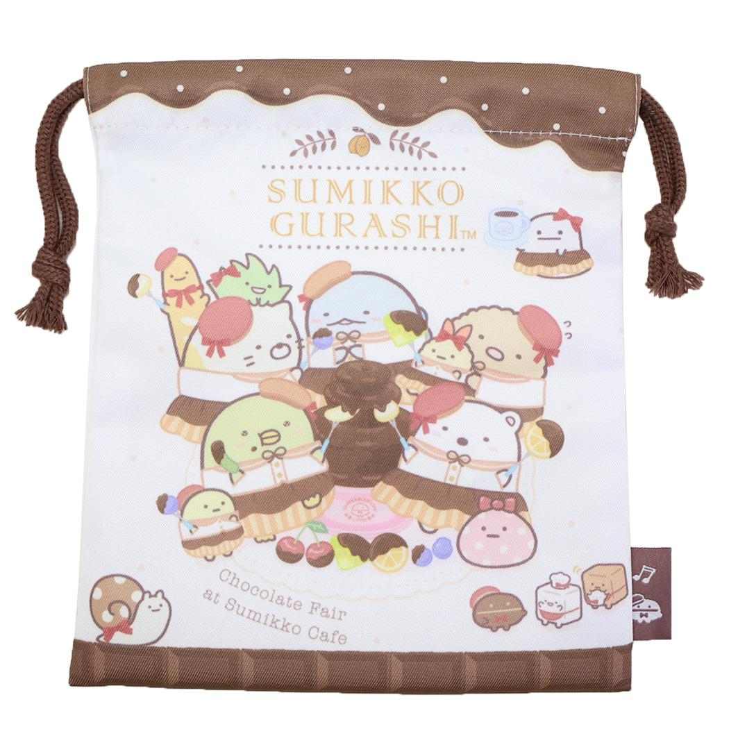 すみっコぐらし 巾着袋 きんちゃくポーチ チョコレートフェア サンエックス ジェイズプランニング 新学..
