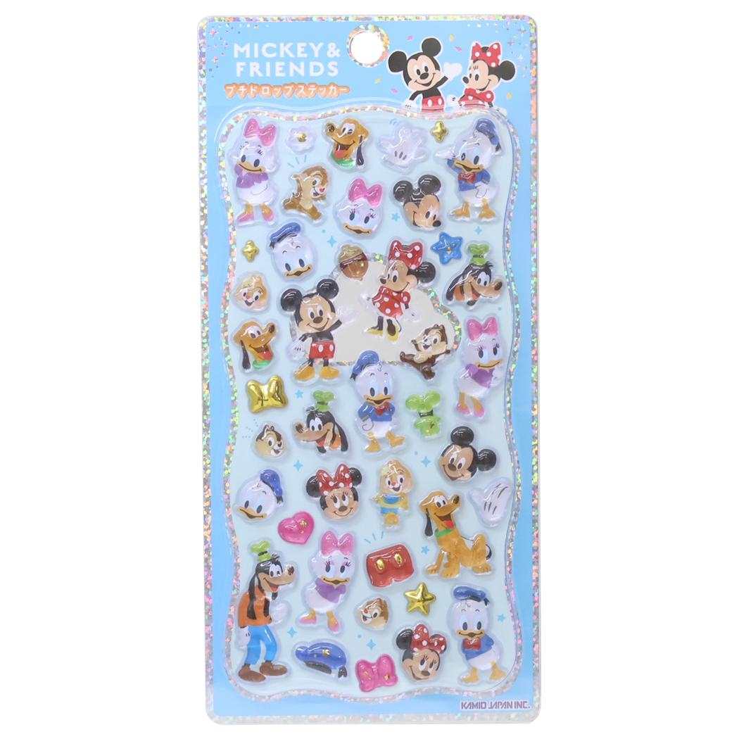 ミッキー＆フレンズ シールシート プチドロップステッカー ディズニー カミオジャパン 手帳デコ デコシール キャラクター グッズ メール便可 シネマコレクションのサムネイル
