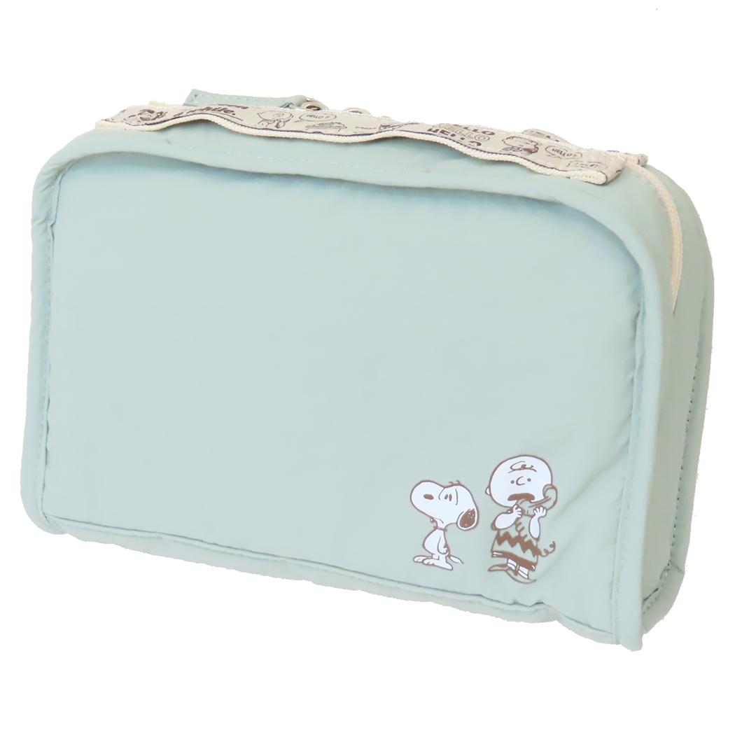 スヌーピー トラベルポーチ 仕切りたくさんポーチ GR ピーナッツ マリモクラフト 旅行 整理 キャラクタ..