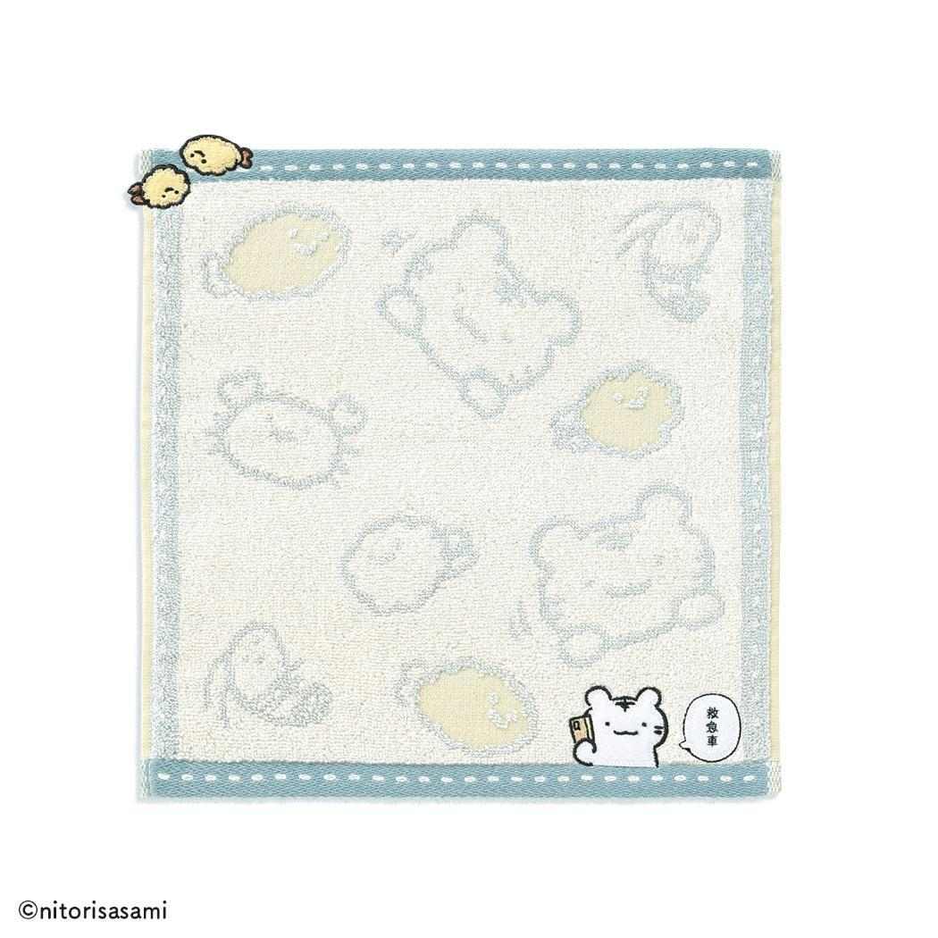 【12月は毎日ポイント10倍！】ホワイトタイガーとブラックタイガー ミニタオル フルフィーコットン無撚..