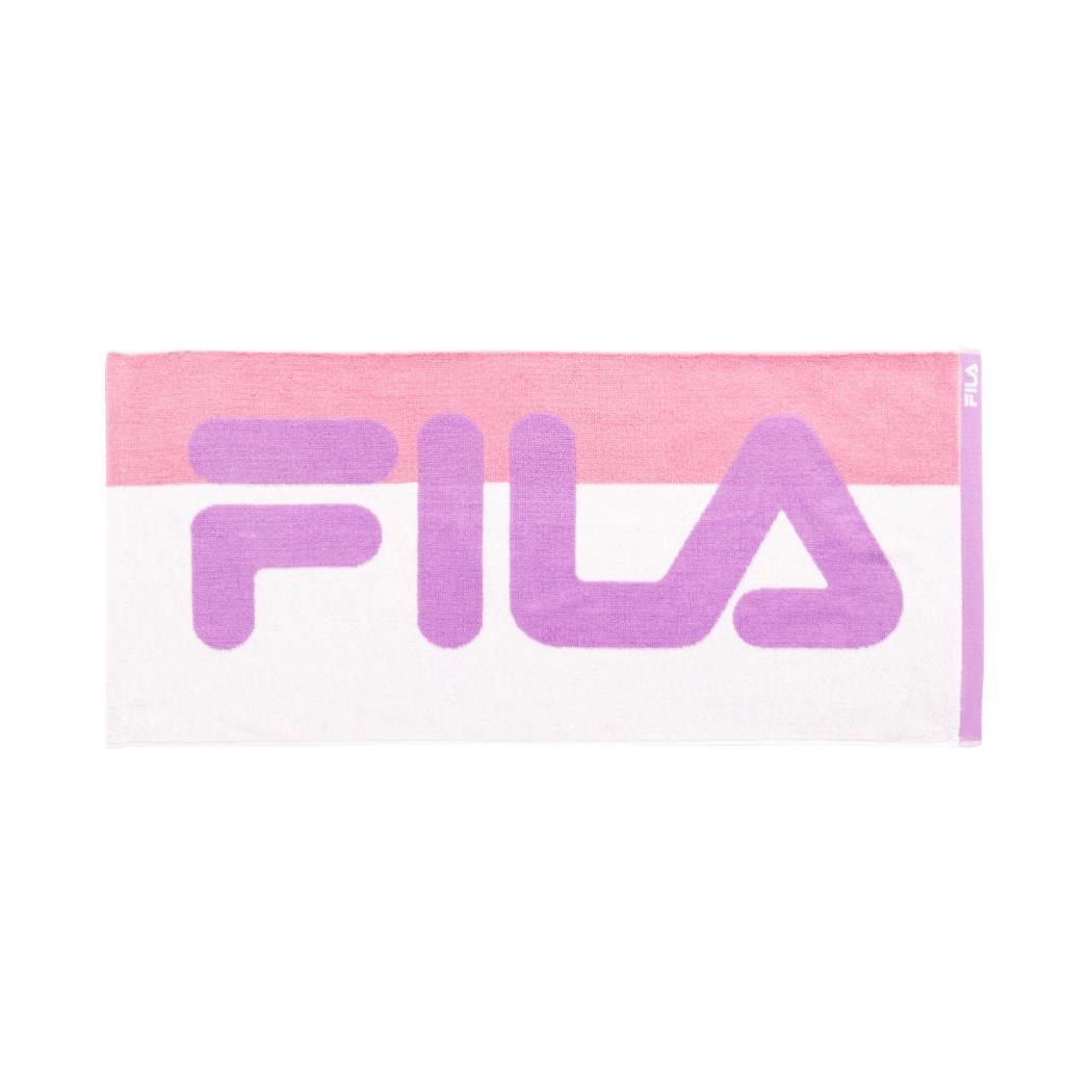 FILA フィラ ロングタオル フルフィーコットン フェイスタオル ワンポイント パープル タオル美術館 プ..