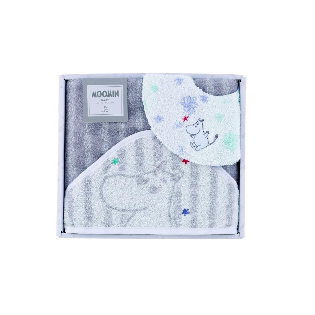 ムーミン ベビー用品 スターギフト スタイx1、おくるみx1 北欧 タオル美術館 プレゼント かわいい キャラクター グッズ シネマコレクション