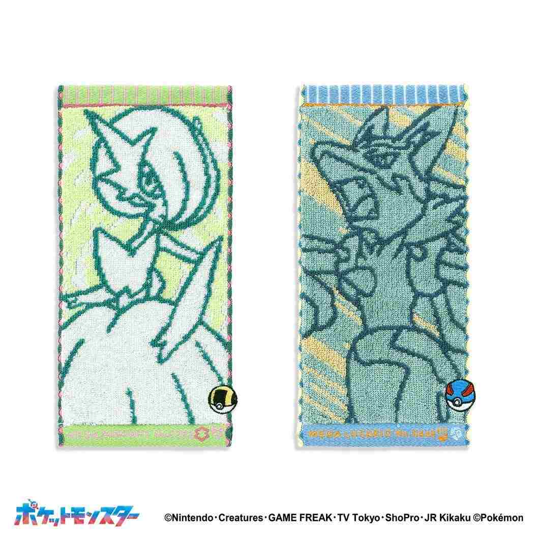 ポケットモンスター ハンドタオル フルフィーコットン ハーフタオルハンカチ2枚入セット ナンバリング ペア [メガサーナイト＆メガルカリオ] ポケモン タオル美術館 プレゼント かわいい キャラクター グッズ メール便可 シネマコレクション