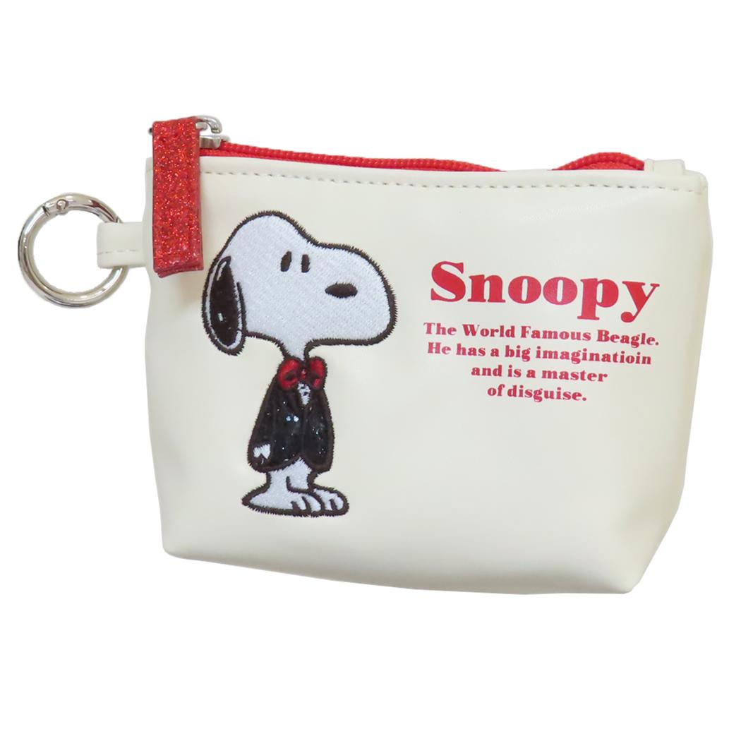 スヌーピー ミニポーチ ミニ舟形ポーチ ラメアップリケシリーズ ピーナッツ マリモクラフト 小物入れ ..