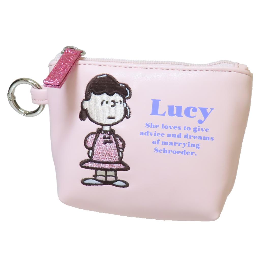 スヌーピー ミニポーチ ミニ舟形ポーチ ラメアップリケシリーズ ルーシー ピーナッツ マリモクラフト ..