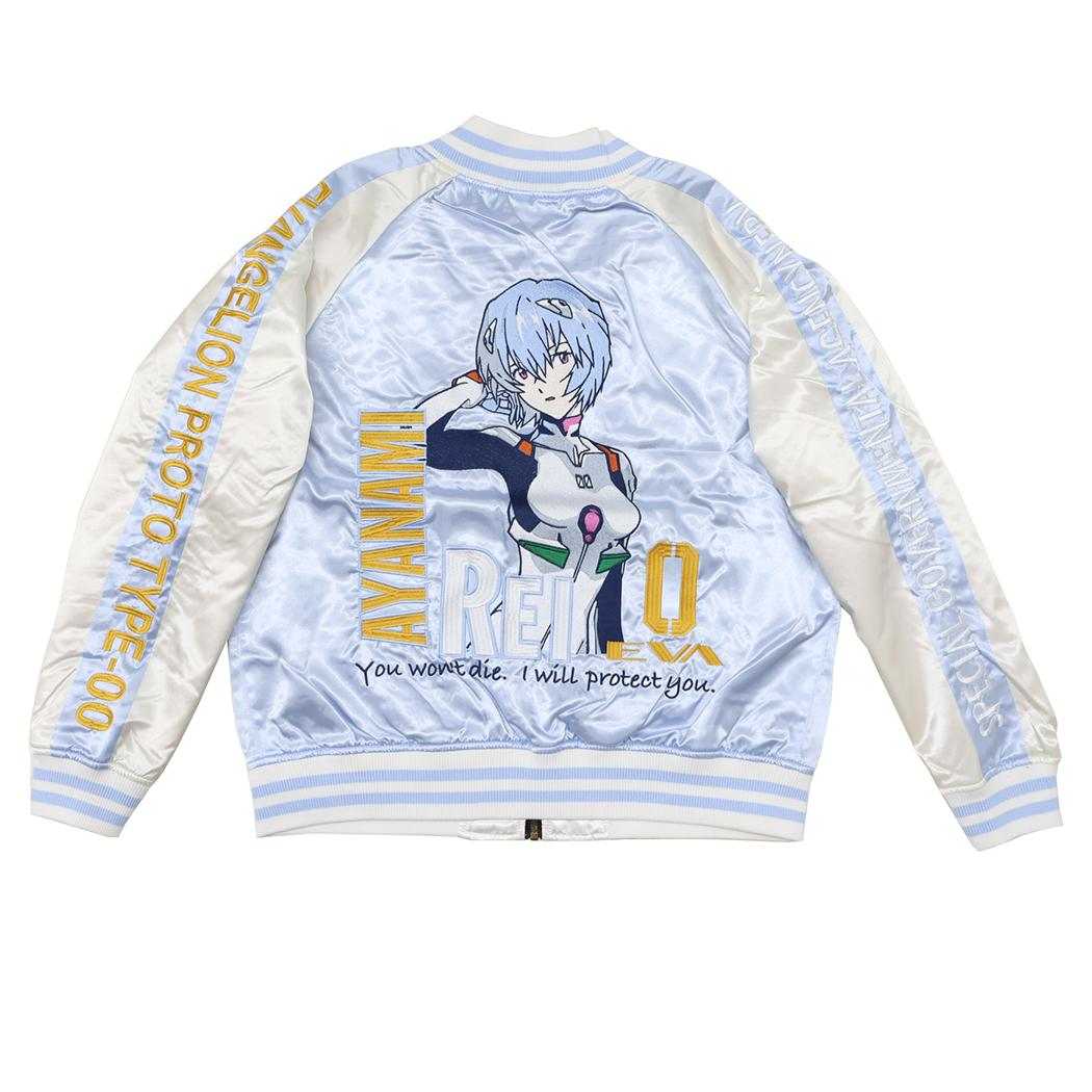 エヴァンゲリオン アウター スカジャン L 綾波レイ 丸眞 メンズ レディース ユニセックス オーバーサイ..