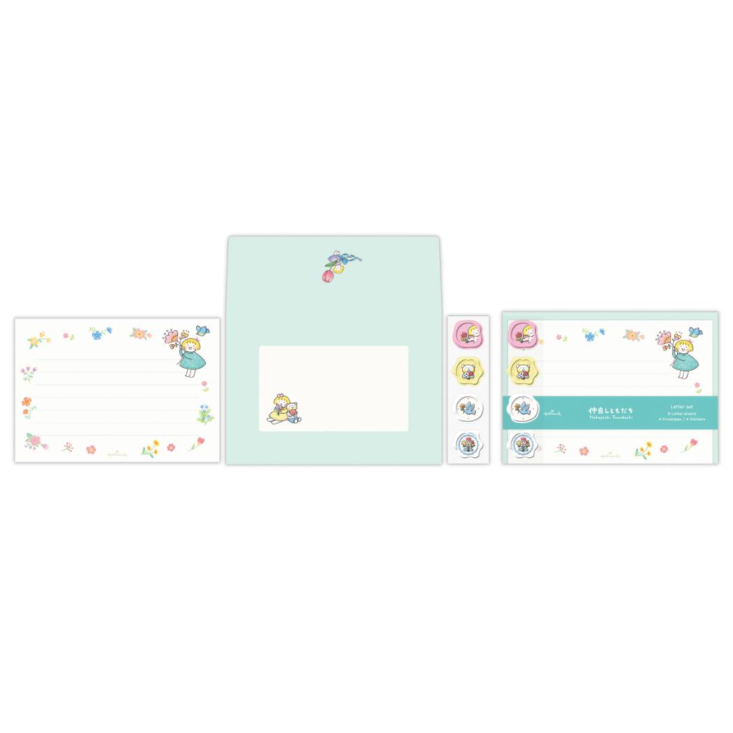 【12月は毎日ポイント10倍!】仲良しともだち 手紙セット レターセット NTお花 日本ホールマーク 便箋封筒セット キャラクター グッズ メール便可 シネマコ...