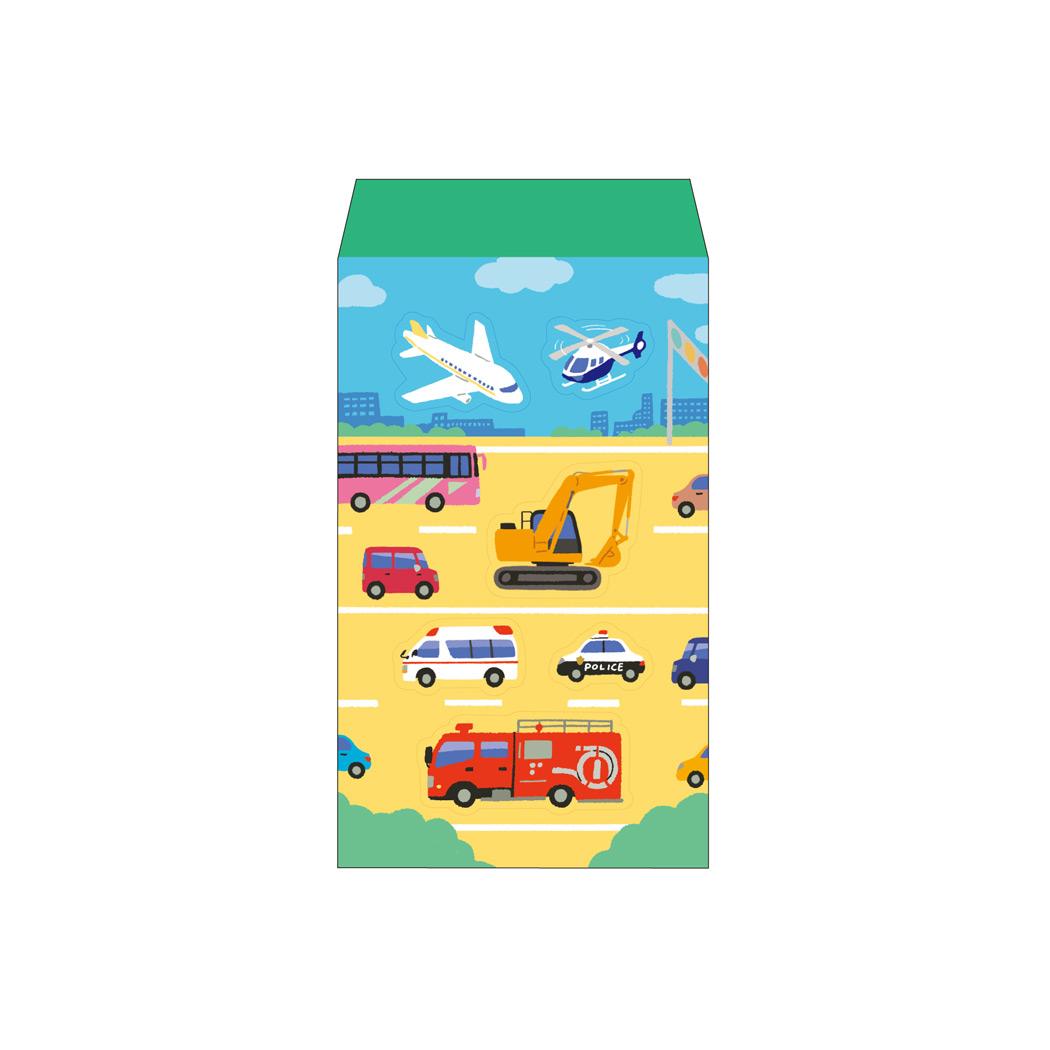 ポチ袋 貼るぽち小 2枚入り のりもの フタバ お年玉袋 金封 グッズ メール便可 シネマコレクション