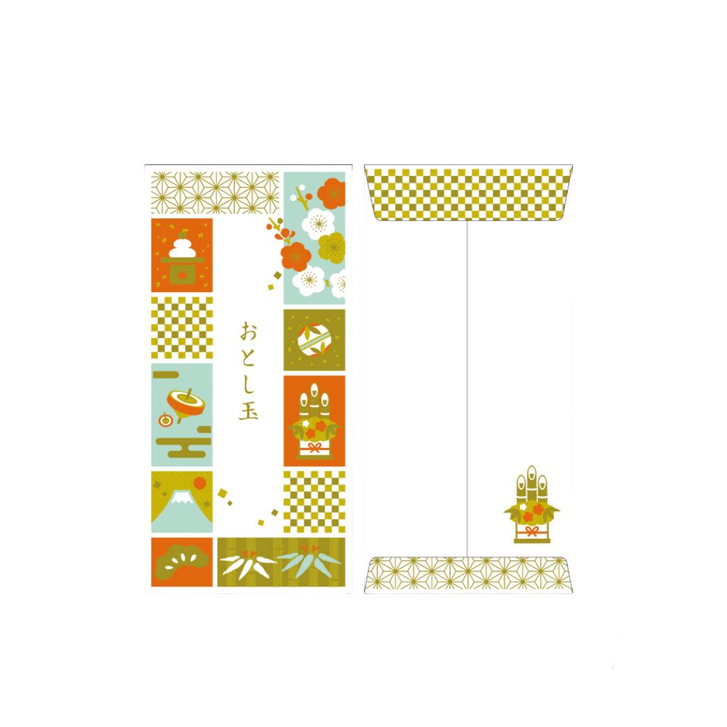 ROKKAKU ポチ袋 めでたお年玉袋 ふくふく日和 フタバ 和柄 縁起物 お正月 グッズ メール便可 シネマコ..