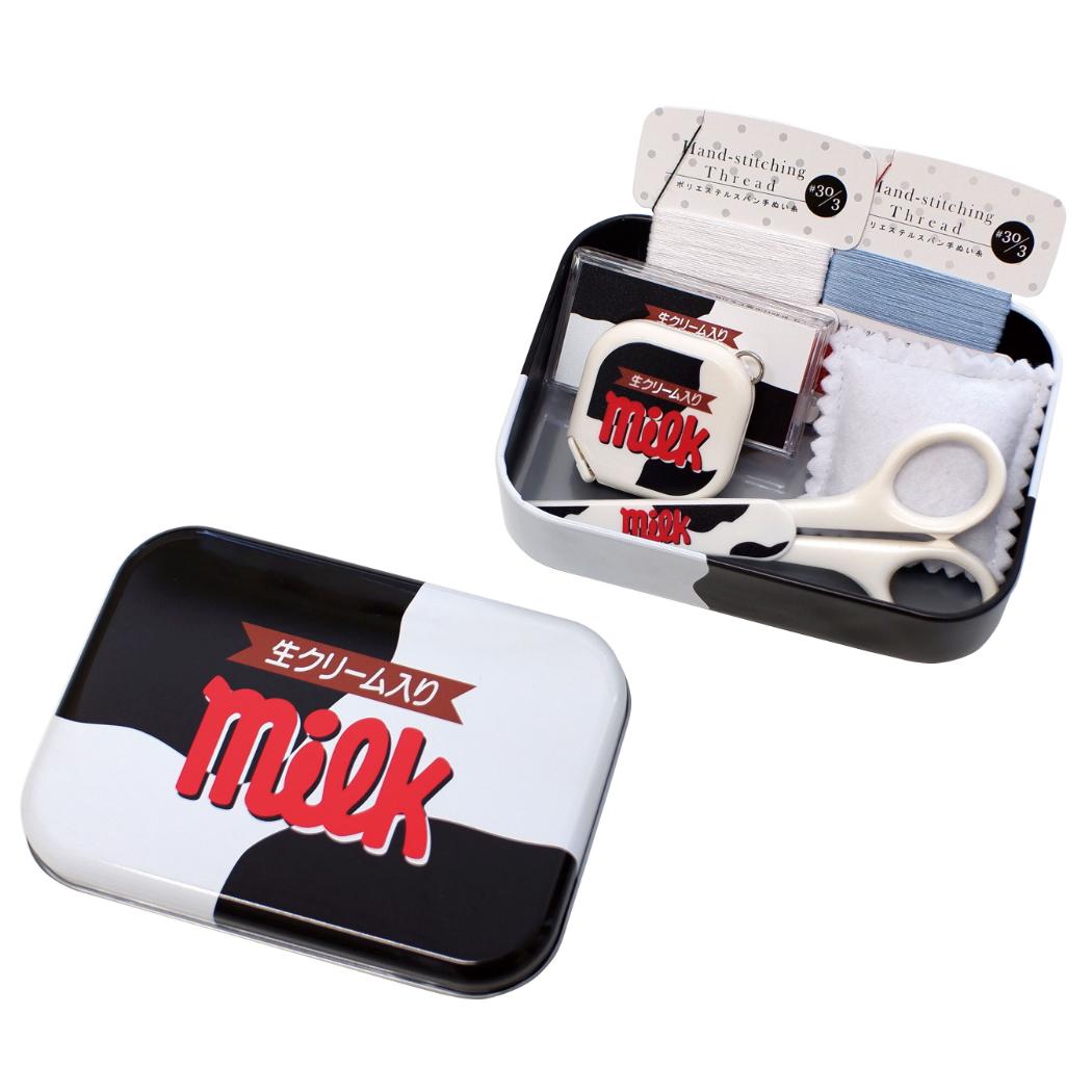 チロルチョコ 手芸用品 ソーイングセット ミニブリキ缶 ミルク お菓子パッケージ ミササ 裁縫セット 緊急補修 キャラクター グッズ シネマコレクション