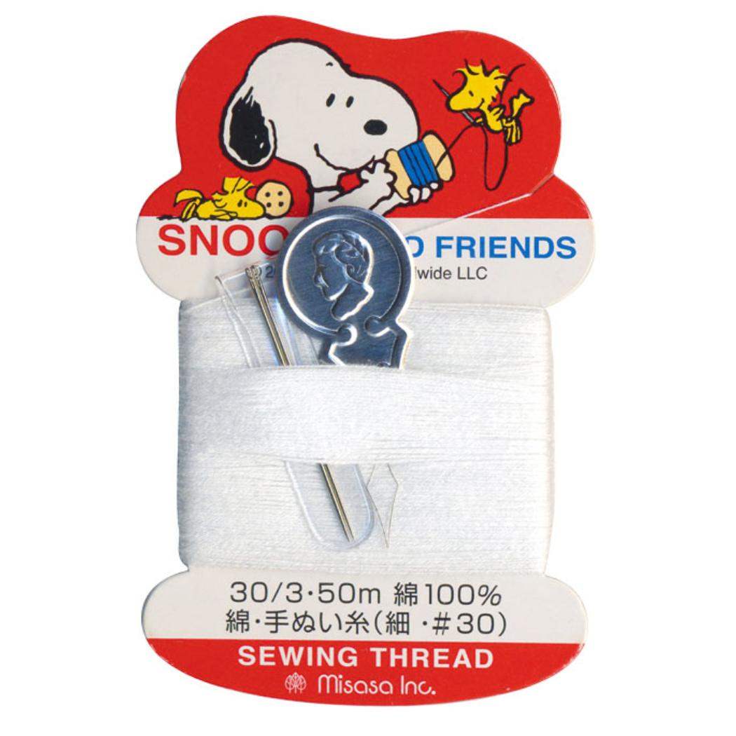 【12月は毎日ポイント10倍！】スヌーピー 手芸用品 コットン手ぬい糸 30/3 50m 細 白 ピーナッツ ミサ..