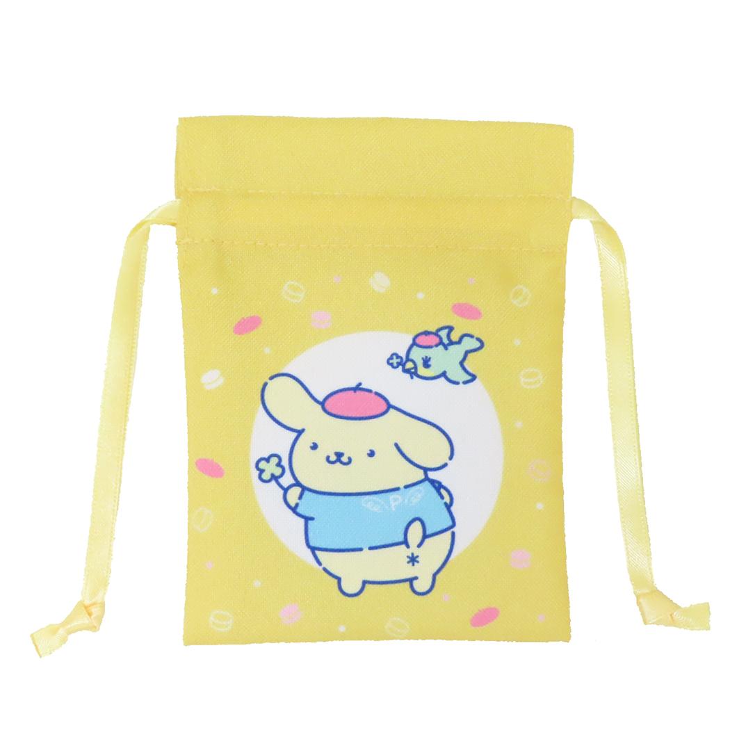 クッピーラムネxサンリオキャラクターズ ミニ巾着袋 豆巾着 クッピーラムネxポムポムプリン サンリオ ..