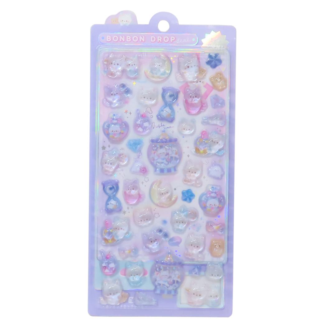 【おひとり様5つまで】シールシート ボンボンドロップシール ナイトミャウ クーリア デコシール 手帳 お手紙 かわいい グッズ メール便可 シネマコレクションのサムネイル