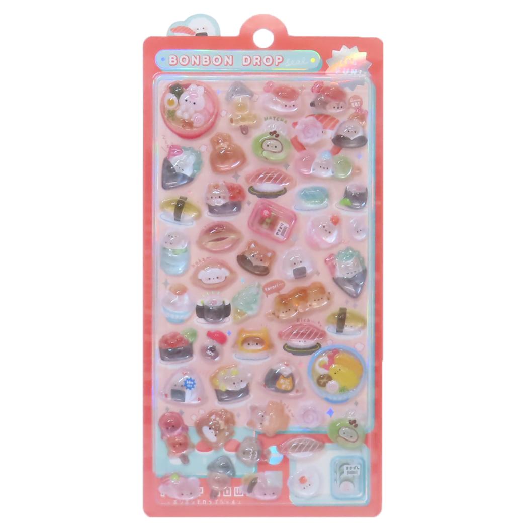 【おひとり様5つまで】シールシート ボンボンドロップシール めしめしボンボン クーリア デコシール 手帳 お手紙 かわいい グッズ メール便可 シネマコレクションのサムネイル