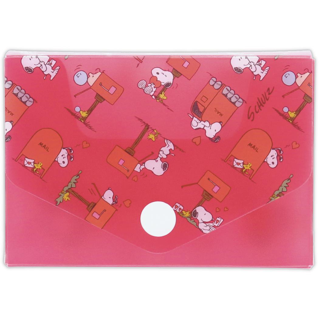 【12月は毎日ポイント10倍！】スヌーピー ファイルボックス カードケース Happiness is Red POST ピー..